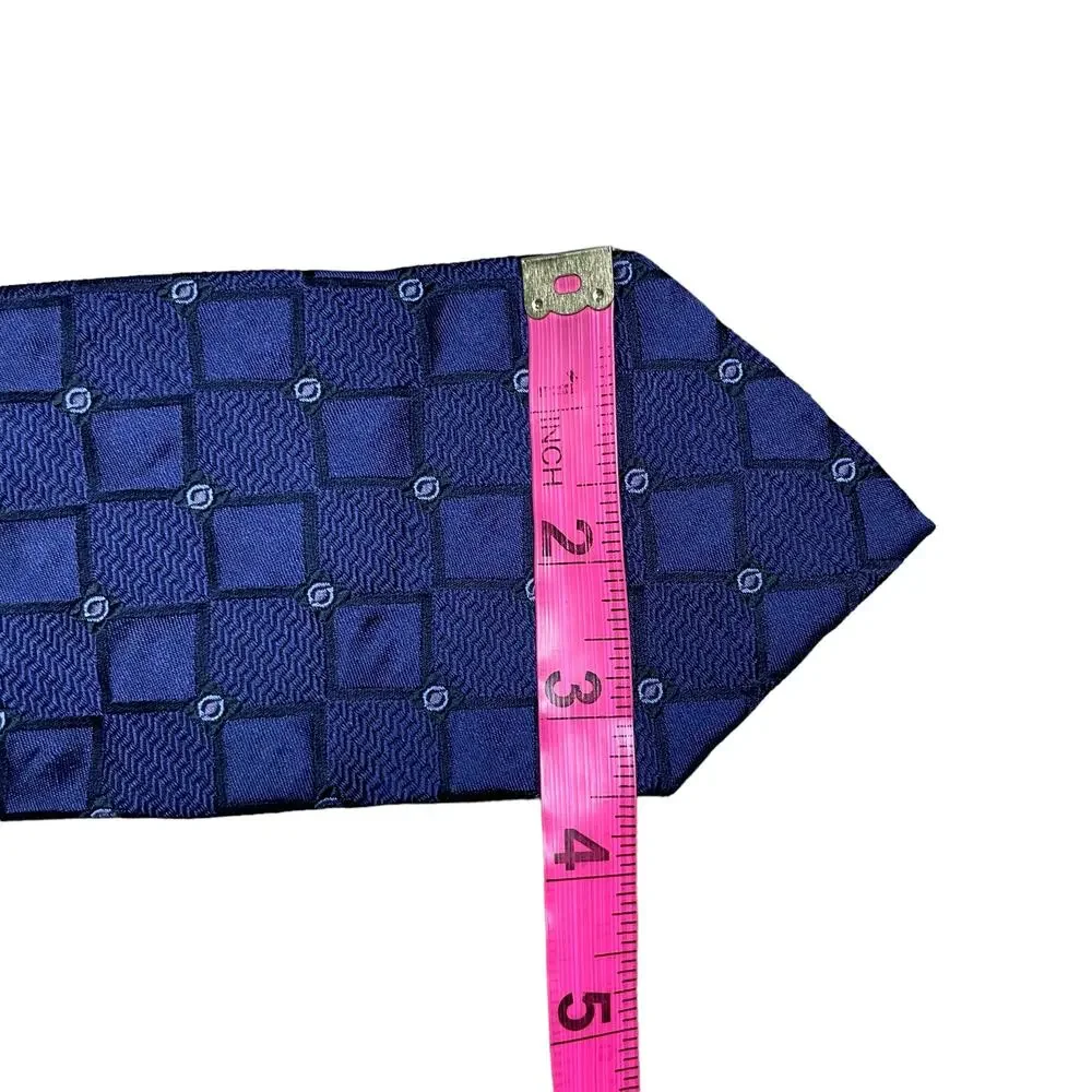 Tino Cojura | Blue Textured Geometric Silk Neck Tie